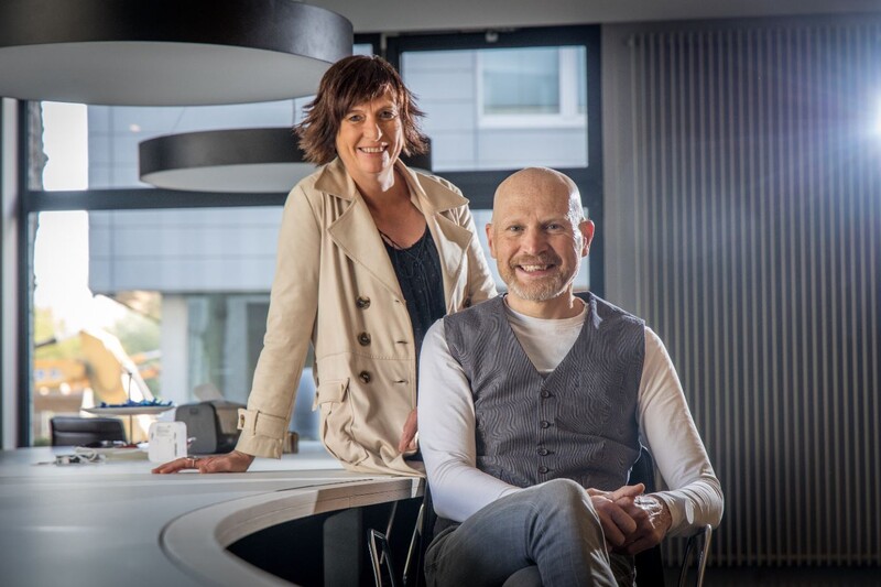 Carien Neven en Koen Hendrix, respectievelijk voorzitter en ondervoorzitter van sociale huisvestingsmaatschappij Cordium.