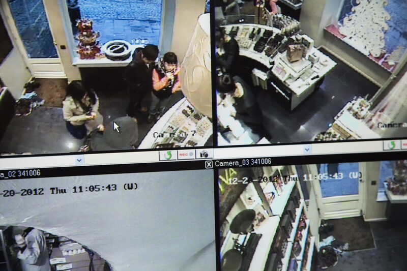 Beelden van bewakingscamera's