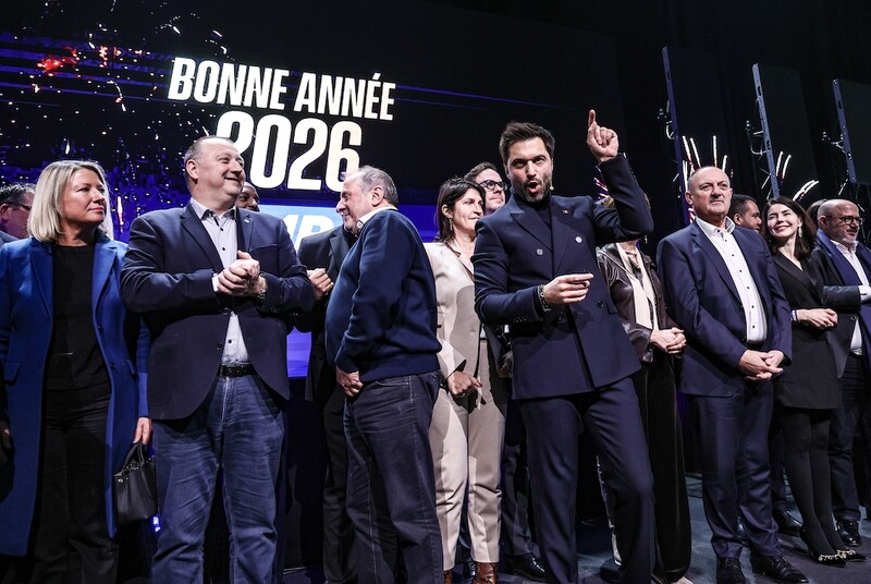 MR-voorzitter Georges-Louis Bouchez op de nieuwjaarsreceptie van zijn partij