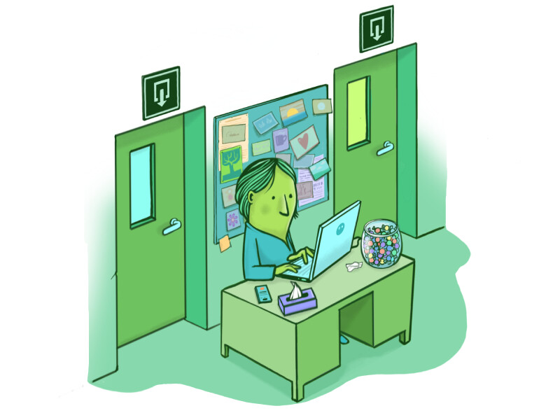 Illustratie van medewerker abortuskliniek