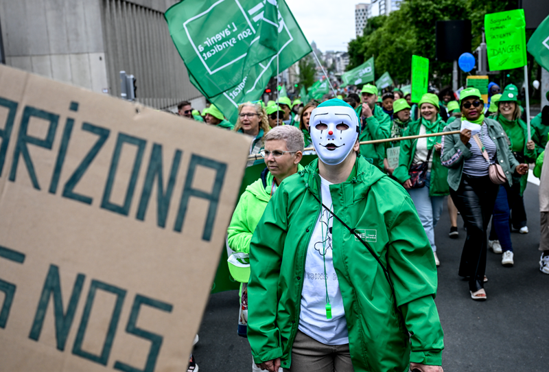 non-profit betoging Brussel 22 mei 2025