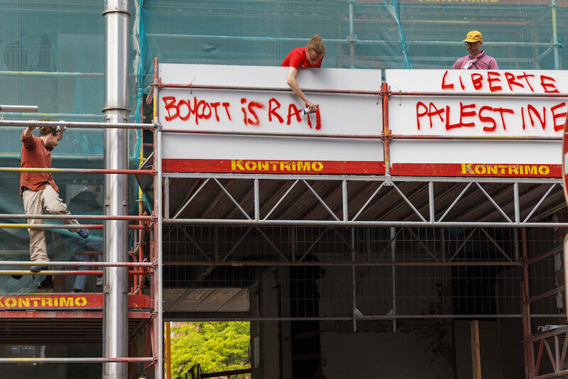 This picture is taken during a national demonstration for a permanent ceasefire and an end to the genocide of Palestinians in Gaza, Sunday 15 June 2025 in Brussels. BELGA PHOTO NICOLAS MAETERLINCK