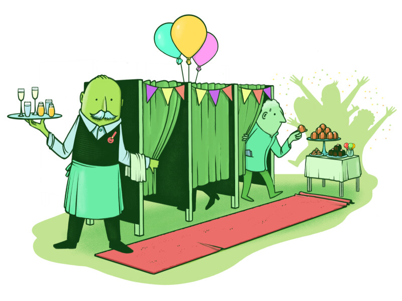 Illustratie Vrijwillige bijzitter kieslokaal