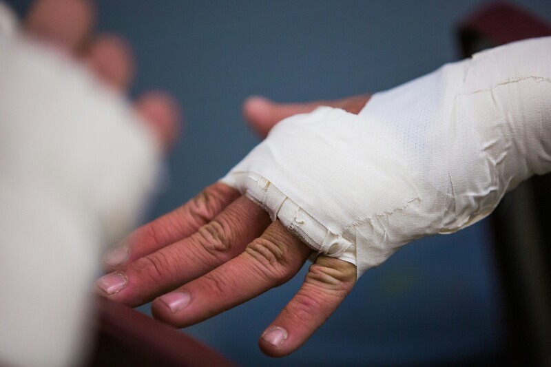 Hand in verband