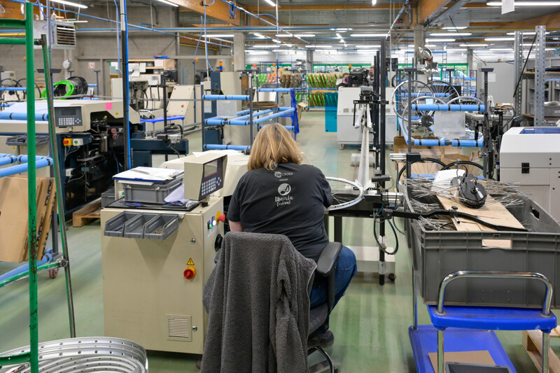 Vrouw aan het werk in een maatwerkbedrijf