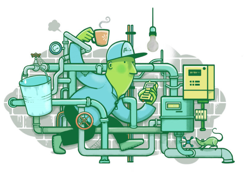 Illustratie van meteropnemer