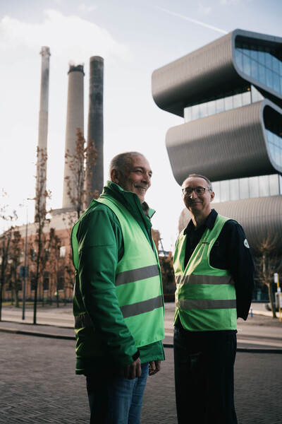 Arbeiders bij Umicore in Hoboken