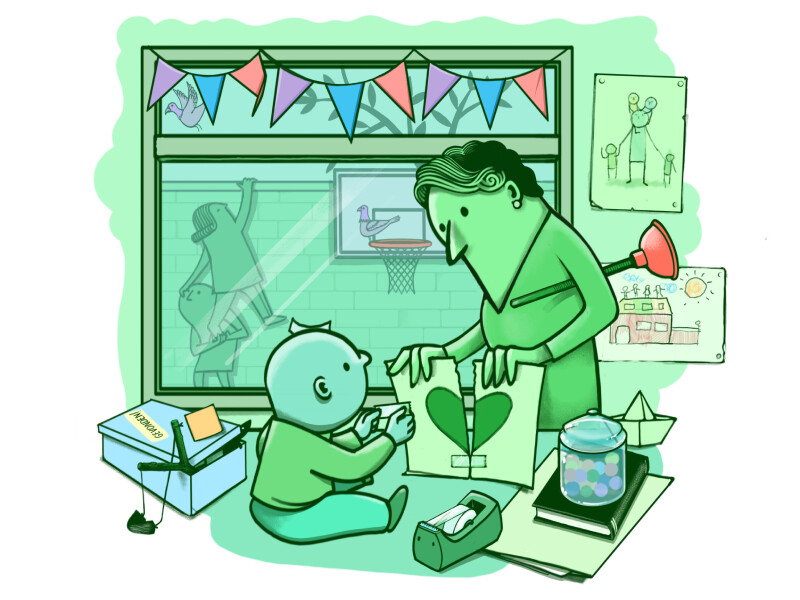 Illustratie van schooldirecteur