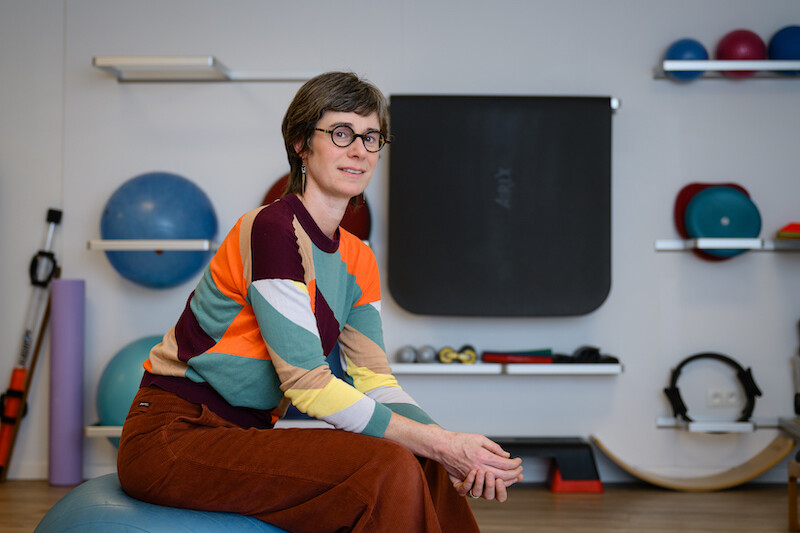20250205 Brussel Belgium: Carolien Jans is kinestherapeut - physiotherapist bij Kine Madou. Copyright Bart Dewaele
