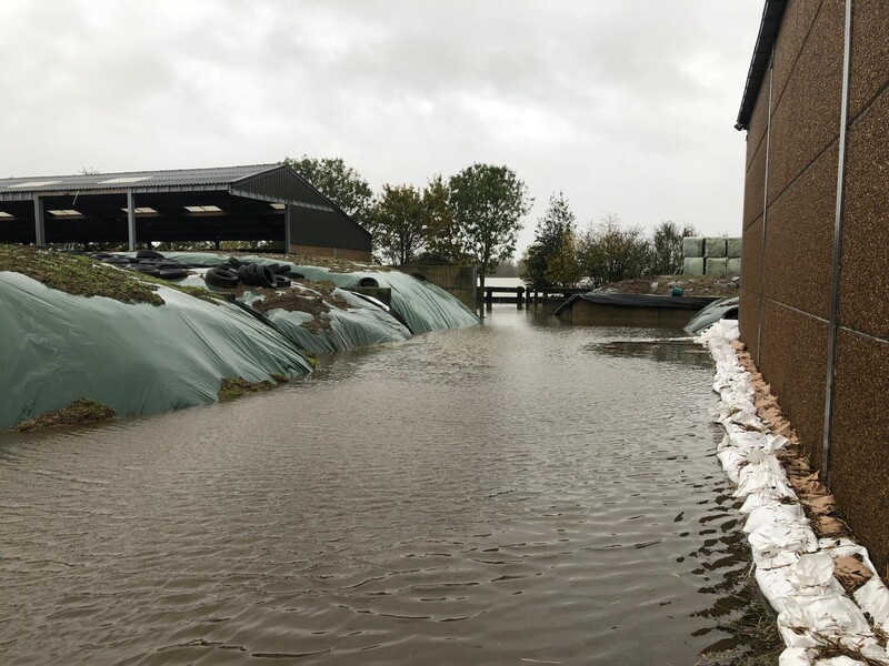Een zware overstroming treft de Westhoek, eind '23.