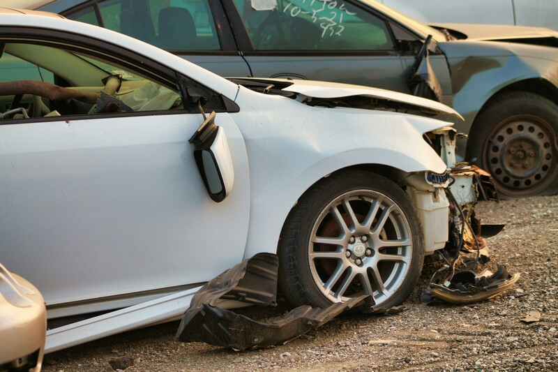 Kapotte auto na ongeval