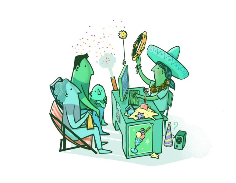 illustratie reisagent