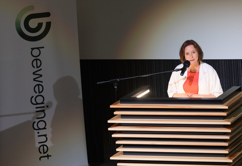 Carien Neven (Provinciaal directeur beweging.net Limburg) legt Limburgse accenten in haar Rerum Novarumboodschap // © Mine Dalemans