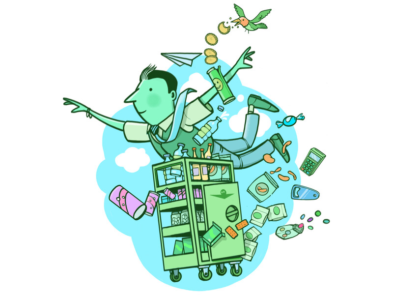 illustratie van een steward