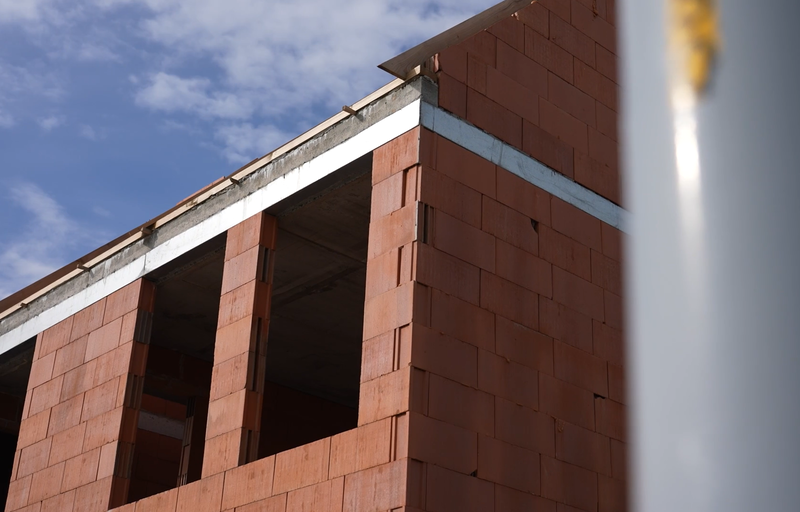 ruwbouw van bovenverdieping huis