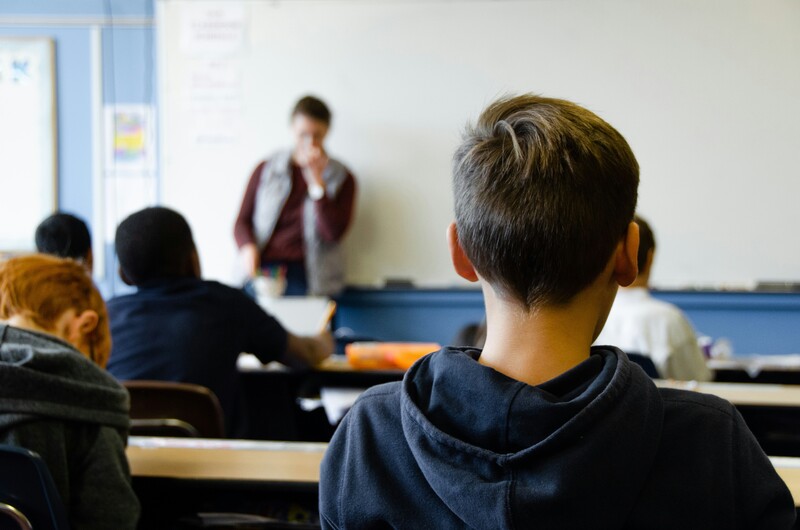 Klaslokaal in het middelbaar onderwijs
