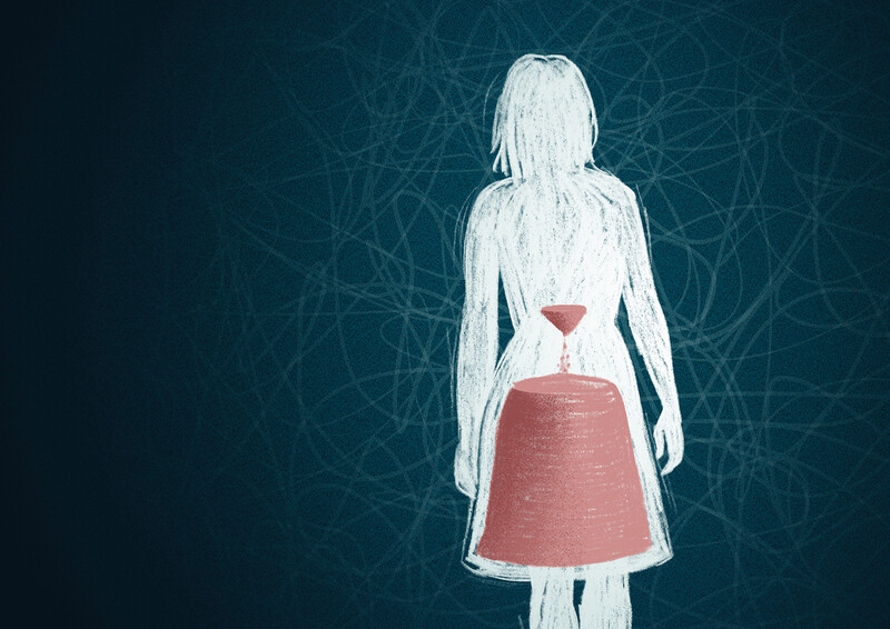 illustratie van vrouw in menopauze